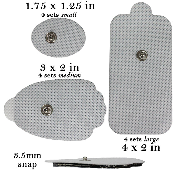 Sizes of electrode pads